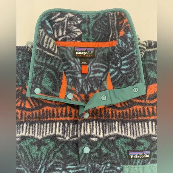 Patagonia Synchilla Fleece Pullover Men's Size L Tradewinds Big Stone Blue - Picture 5 of 16
